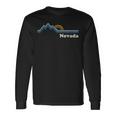 Retro NevadaVintage Sunrise Mountains Long Sleeve T-Shirt Gifts ideas