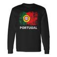 Retro Portugal Flag Patriotic Portuguese Flag Camiseta de manga larga Ideas de regalos