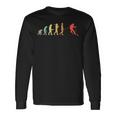 Retro Skiing Evolution For Skiers Langarmshirts Geschenkideen