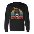 Retro Vintage The Cat Father Cat Daddy Fathers Day 2021 Long Sleeve T-Shirt Gifts ideas