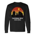 Retro Vintage Cathedral Rock Sedona Skyline Arizona Long Sleeve T-Shirt Gifts ideas