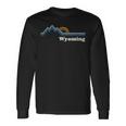 Retro WyomingVintage Sunrise Mountains Long Sleeve T-Shirt Gifts ideas