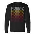 Robbie Retro Wordmark Pattern Vintage Style Langarmshirts Geschenkideen