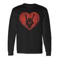 Rock Music Lover Vintage Heart Rock Hand Long Sleeve T-Shirt Gifts ideas