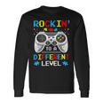 Rockin To Different Level Game Autism Awareness Gaming Gamer Long Sleeve T-Shirt Gifts ideas