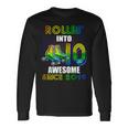 Roller Skating 10Th Birthday Boys Rollin 10 Awesome 2014 Long Sleeve T-Shirt Gifts ideas