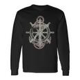 Ruder Anker Steuerrad Segeln Boot Norden Maritimes Langarmshirts Geschenkideen