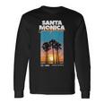 Santa Mónica California Summer Palm Holiday Usa Camiseta de manga larga Ideas de regalos