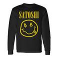 Satoshi Nakamoto Gelbes Lächeln Langarmshirts Geschenkideen