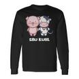 Sau Kuhl Pig Cow Farmers Wortwitz Animals S Langarmshirts Geschenkideen