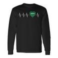 Saudi Arabian Heartbeat I Love Saudi Arabia Flag Heart Pulse Long Sleeve T-Shirt Gifts ideas