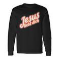 Schwarzes Langarmshirts mit 'Jesus liebt dich' Aufdruck, Christliche Mode Geschenkideen