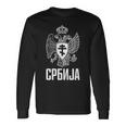 Serbia Serbian Serb Srbija Eagle Langarmshirts Geschenkideen