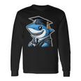 Shark Graduation Cap Class Of 2024 Shark Lover Long Sleeve T-Shirt Gifts ideas