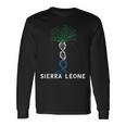 Sierra Leone Siera Leonean Roots Tree Of Life Flag Pride Long Sleeve T-Shirt Gifts ideas