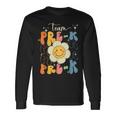 Smile Face First Day Of Team Prek Back To School Groovy Long Sleeve T-Shirt Gifts ideas