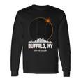 Solar Eclipse 2024 Buffalo Skyline Total Solar Eclipse Long Sleeve T-Shirt Gifts ideas