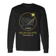 Solar Eclipse 2024 Columbus In Indiana Totality Eclipse Long Sleeve T-Shirt Gifts ideas