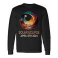 Solar Eclipse 2024 Hippo Wearing Solar Eclipse Glasses Long Sleeve T-Shirt Gifts ideas