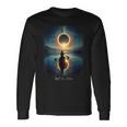 Solar Eclipse 2024 Lake Reflections Solar Eclipse Long Sleeve T-Shirt Gifts ideas