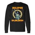 Solar Eclipse 2024 New York Statue Of Liberty Vantage Long Sleeve T-Shirt Gifts ideas