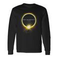 Solar Eclipse 2024 From San Antonio Texas Cowboy On A Horse Long Sleeve T-Shirt Gifts ideas