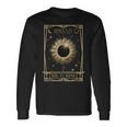 Solar Eclipse 2024 Total Eclipse Astronomy Tarot Card Long Sleeve T-Shirt Gifts ideas