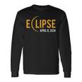Solar Eclipse 2024 Total Solar Eclipse Phases April 8 2024 Long Sleeve T-Shirt Gifts ideas