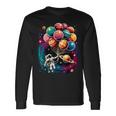 Solar System Astronaut Holding Planet Balloons Stem Long Sleeve T-Shirt Gifts ideas