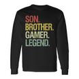 Son Brother Gamer Legend Gaming For Nage Boys Long Sleeve T-Shirt Gifts ideas