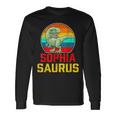 Sophia Saurus Family Reunion Last Name Team Custom Long Sleeve T-Shirt Gifts ideas