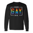 Sounds Gay I'm In Lgbt Flag Pride Month Outfit Gay Lesbian Long Sleeve T-Shirt Gifts ideas