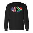 South Africa Usa FlagHeart South African Americans Long Sleeve T-Shirt Gifts ideas