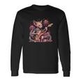 Sphynx Chat Jouant Guitare Électrique Rock T-shirt à manches longues Idées cadeaux