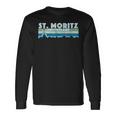 St Moritz Ski Illustration Retro Vintage St Moritz Langarmshirts Geschenkideen