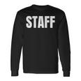 Staff Diseño Sólo En La Parte Trasera Staff Camiseta de manga larga Ideas de regalos