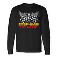 Step-Dad Pit Crew Race Car Birthday Party Matching Family Long Sleeve T-Shirt Gifts ideas