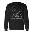 Stick Figures Pun Don't Lose Your Head Man Stickman Long Sleeve T-Shirt Gifts ideas