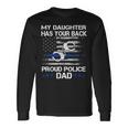 Stolzer Papa Eines Police Officer – Thin Blue Line Geschenk Langarmshirts Geschenkideen