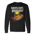 Suns Out Hot Dog Buns Out Sausage Bbq Food Barbecue Long Sleeve T-Shirt Gifts ideas