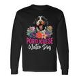 Sunset Retro Portuguese Water Dog Pet Paw Long Sleeve T-Shirt Gifts ideas