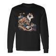 Surrealism Japanese Painting Calico Cat Long Sleeve T-Shirt Gifts ideas