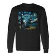 Surrealism Starry Night Skunk Long Sleeve T-Shirt Gifts ideas