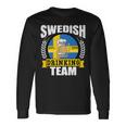 Swedish Drinking Team Sweden Flag Beer Party Idea Long Sleeve T-Shirt Gifts ideas
