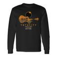 Syracuse New York Total Solar Eclipse 2024 Guitar Long Sleeve T-Shirt Gifts ideas