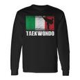 Taekwondo Sport Italy Flag Italian Martial Artist Long Sleeve T-Shirt Gifts ideas