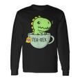 Tea Rex Niedlicher Dinosaurier Tyrannosaurus Rex In Einer Tasse Langarmshirts Geschenkideen