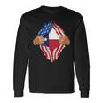 Texas Roots Inside State Flag American Proud Long Sleeve T-Shirt Gifts ideas