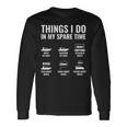Things I Do In My Spare Time Boating Captain Boat Enthusiast Long Sleeve T-Shirt Gifts ideas