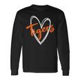 Tigers School Sports Fan Team Spirit Cute Heart Tigers Long Sleeve T-Shirt Gifts ideas